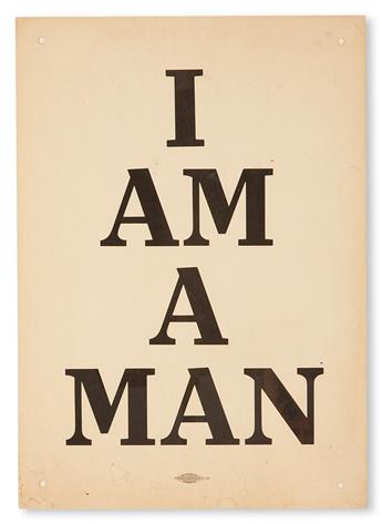 (CIVIL RIGHTS) KING, MARTIN LUTHER JR. I AM A MAN.